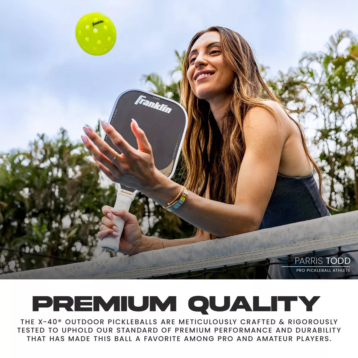 Franklin X-40 Outdoor Pickleballs — Neon 6-Pack