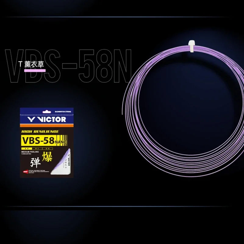 Badminton Beating Line VBS-58N High Elastic Durable Wire Diameter 0.58MM New Style V String for Badminton Racquet