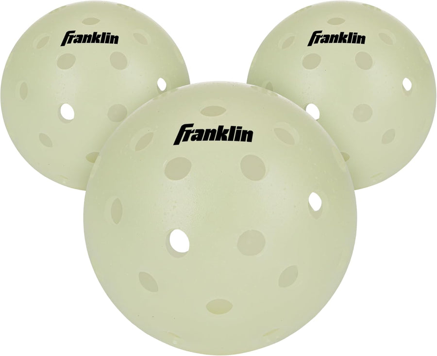 Franklin Glow-in-the-Dark Outdoor Pickleballs — 3-Pack