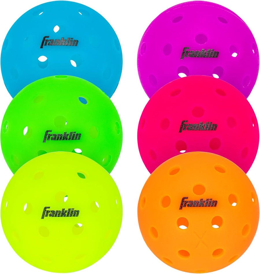 Franklin X-40 Outdoor Pickleballs — Multicolor 6-Pack