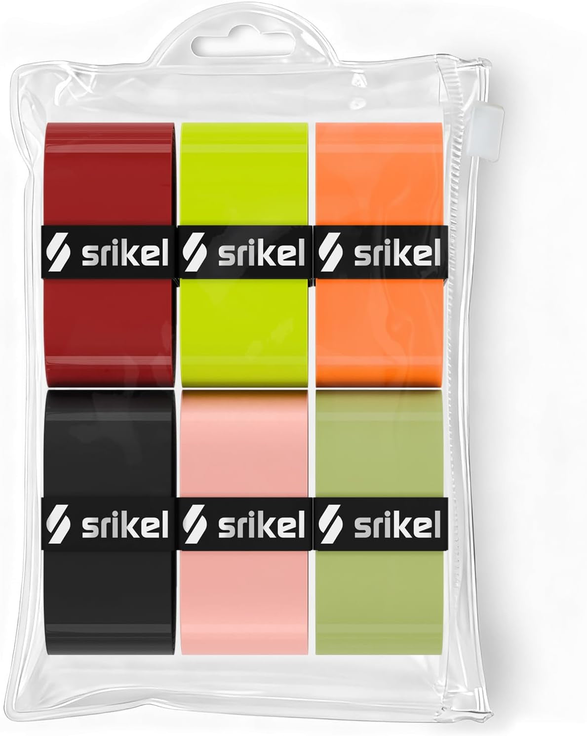 Srikel Tacky Pickleball Overgrips — Energy 6-Pack
