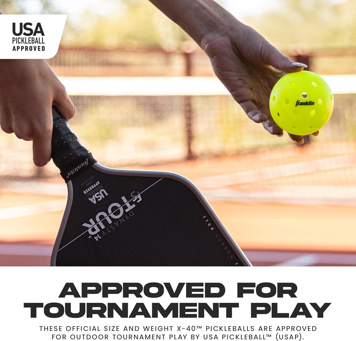 Franklin X-40 Outdoor Pickleballs — Multicolor 6-Pack