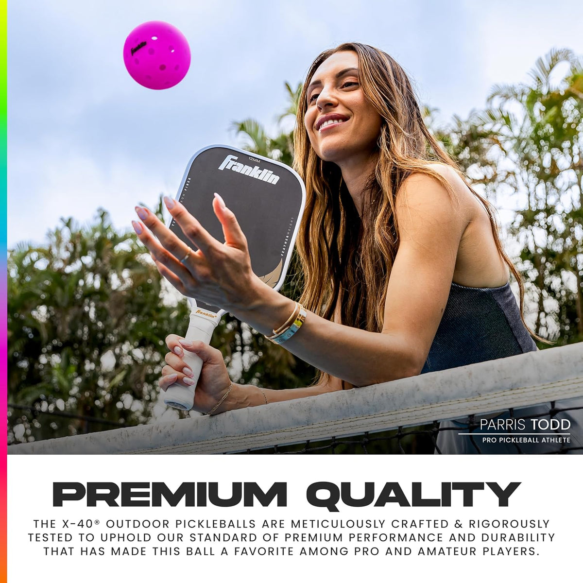 Franklin X-40 Outdoor Pickleballs — Multicolor 6-Pack