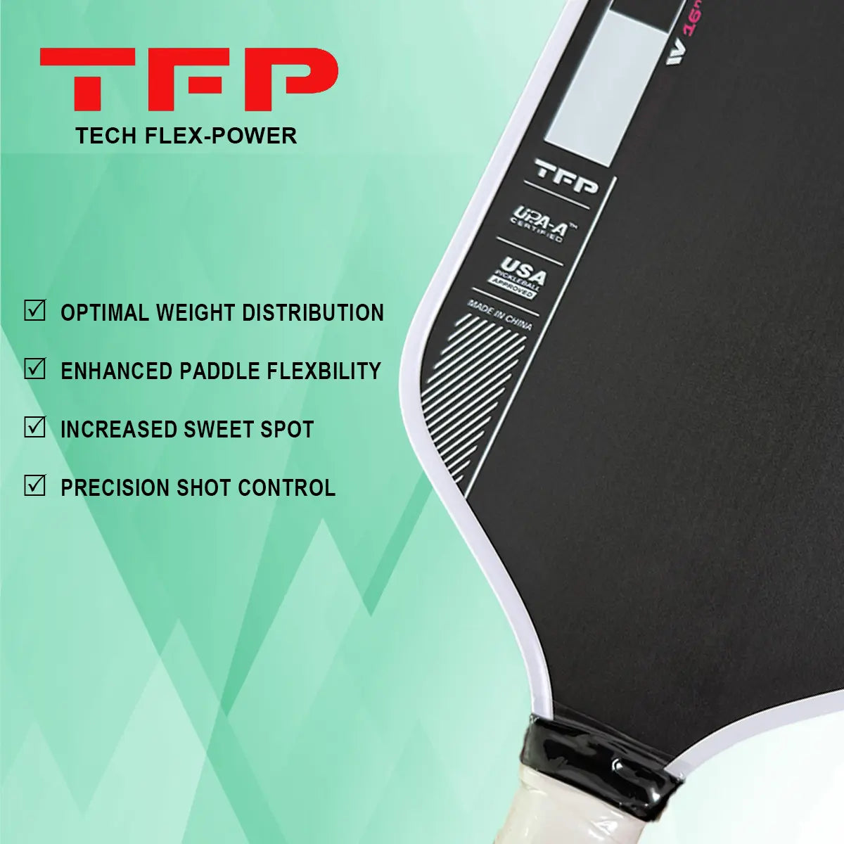 Magnus Pro IV 16Mm Pickleball Paddle GEN 4 TFP Foam Core with T700 Carbon Fiber Surface for Explosive Power and Expanded Sweet Spot