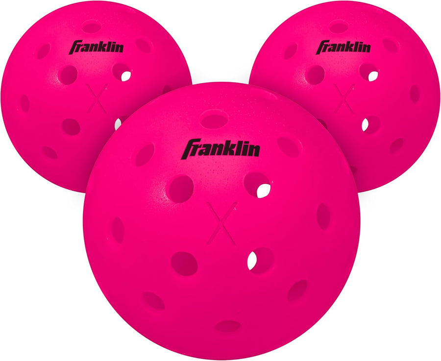 Franklin X-40 Outdoor Pickleballs — Pink 3-Pack